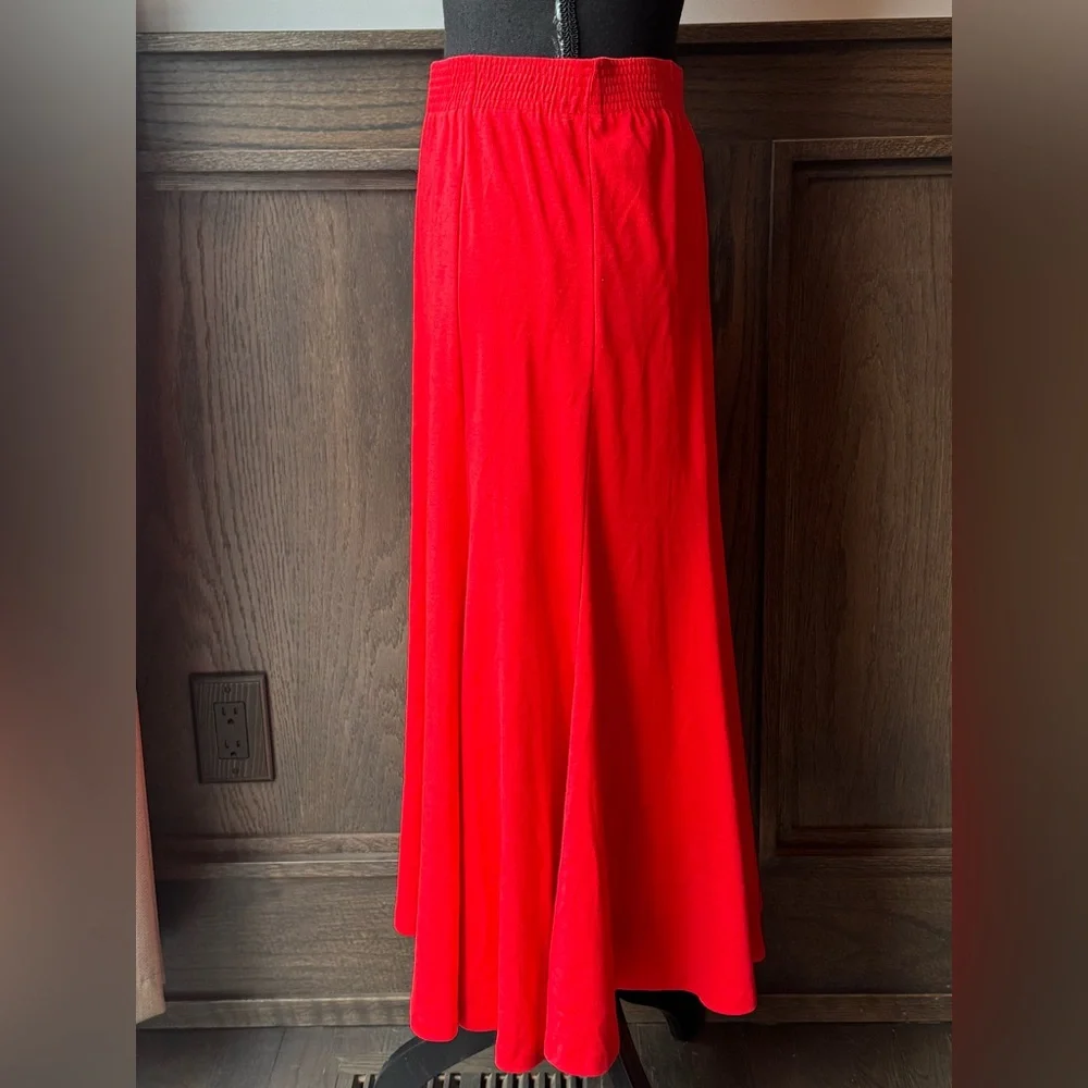 Peter Popovitch vintage vibrant red skirt with stretch L - Picture 2 of 5